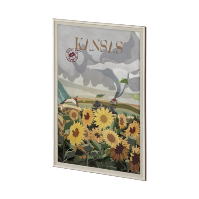 «Kansas Go» par Simone, reproduction d'art encadrée sous verre
