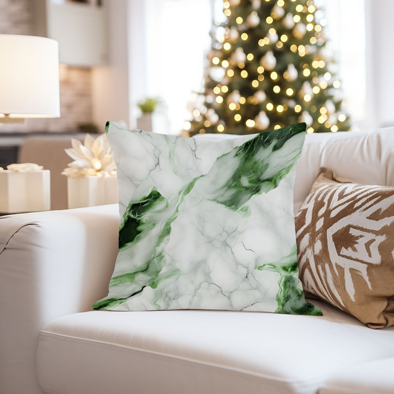Abstract Marble Geode Pattern Agate XVIII Modern Throw Pillow Cover, 18x18