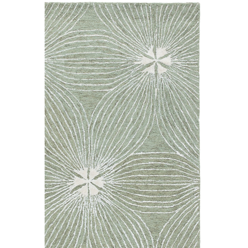 Glamour 611 Hand Tufted 55% Wool; 35% Viscose; 10% Cotton Floral Rug, Rectangle 5' x 8'