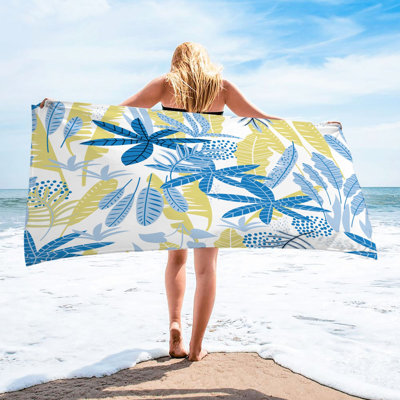 Microfiber Beach Towel Super Colorful Bath Towel Sandproof Beach Blanket Multi-Purpose Towel For Travel Swimming Pool 30x60 Inch