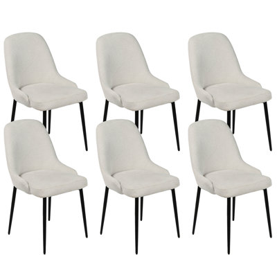 36 cm H Fabric Side Chair in Beige
