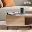 Table basse moderne avec rangement gris