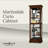 Bratcher Cherry Bordeaux Curio Cabinet with Lighting and Sliding Door