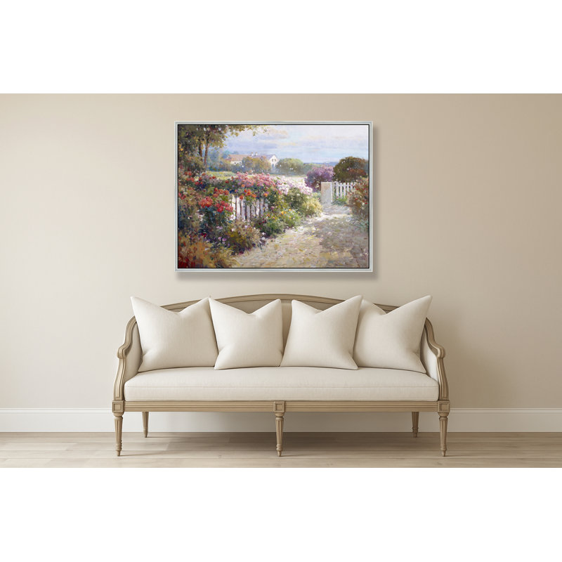 Garden Stroll At Dawn Print, Silver, 32" H x 42" W