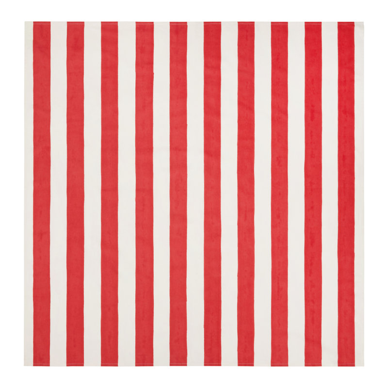 Brezhane Tablecloth - Stripes, Red, 90" Square
