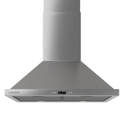 Hotte à fixation murale numérique convertible de 30 po à 462 pi³/min CAVALIERE avec filtre au charbon en acier inoxydable