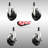 4 Piece Soft Rubber Caster Set