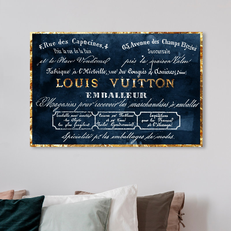 «Fashion and Glam Emballeur», art mural moderne et sur toile pour la chambre à coucher, H 30 po x l 45 po, Toile tendue
