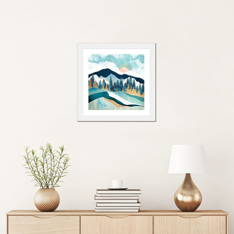 «Summer Forest», reproduction d'impression, Papier encadré blanc, Blanc, H 16 po x l 16 po x p 1 po