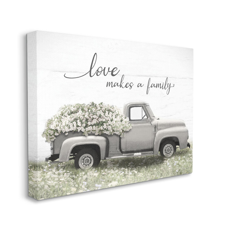 «Love Makes Family» par Lori Deiter, reproduction sur toile tendue, H 16 po x l 20 po x P 1,5 po