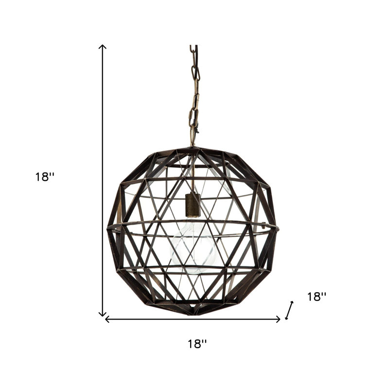 Luminaire suspendu géométrique 1 lumières simple Brookwood