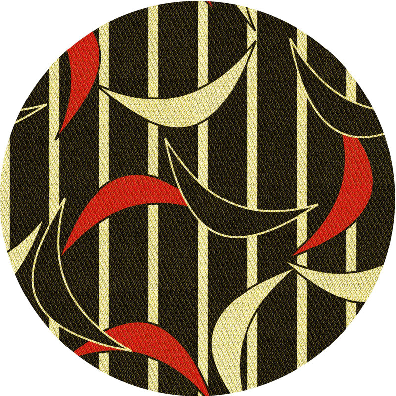 Abstract Indoor Rug, Round 8'