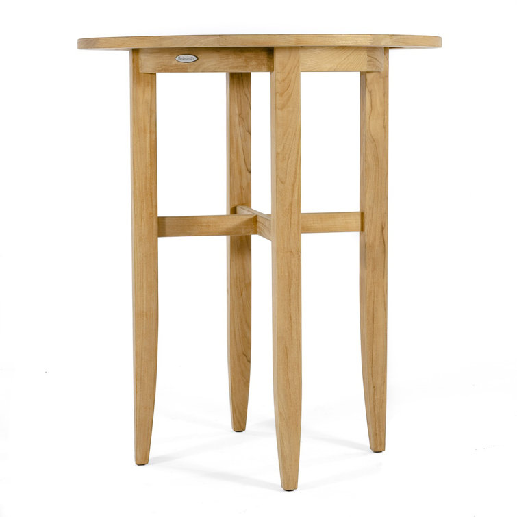 Round Teak Outdoor Bar Table