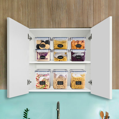 Sorbus Large Food Storage Containers - Pack of 4 with Airtight, Four-Way Snap Lids - 108oz/13.5cups