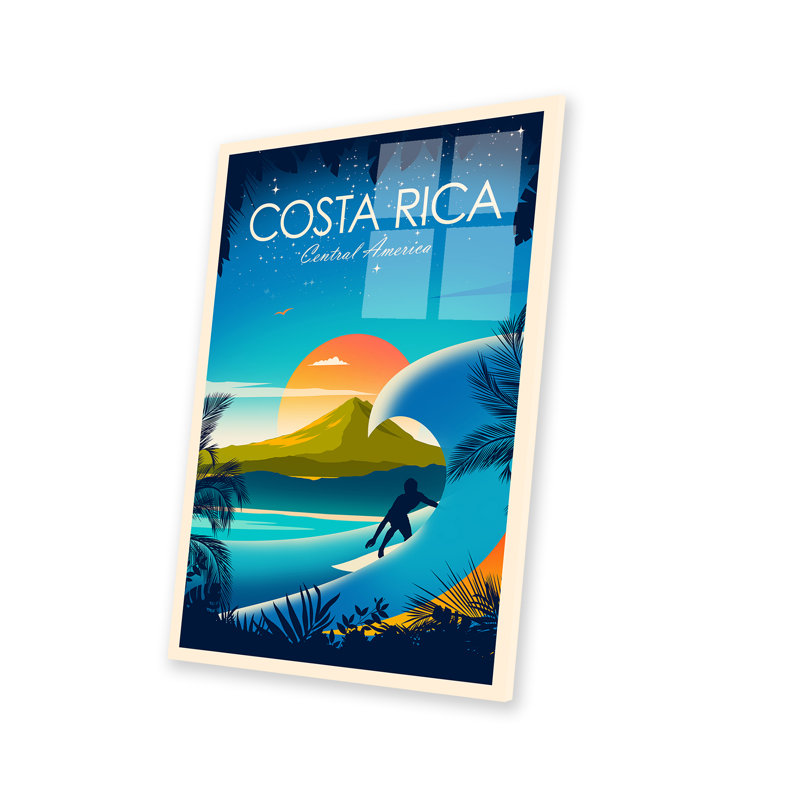 Costa Rica sur peinture plastique / acrylique