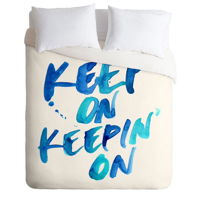Ensemble de housse de couette Keep on Keepin, Housse de couette pour grand lit et 2 taies décor