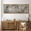 Faux texture de coup de peinture brune, œuvre d'art rustique neutre moderne, photos de décoration murale très grande abstraite, impression numérique sur toile giclée sur toile-107118394-111666025
