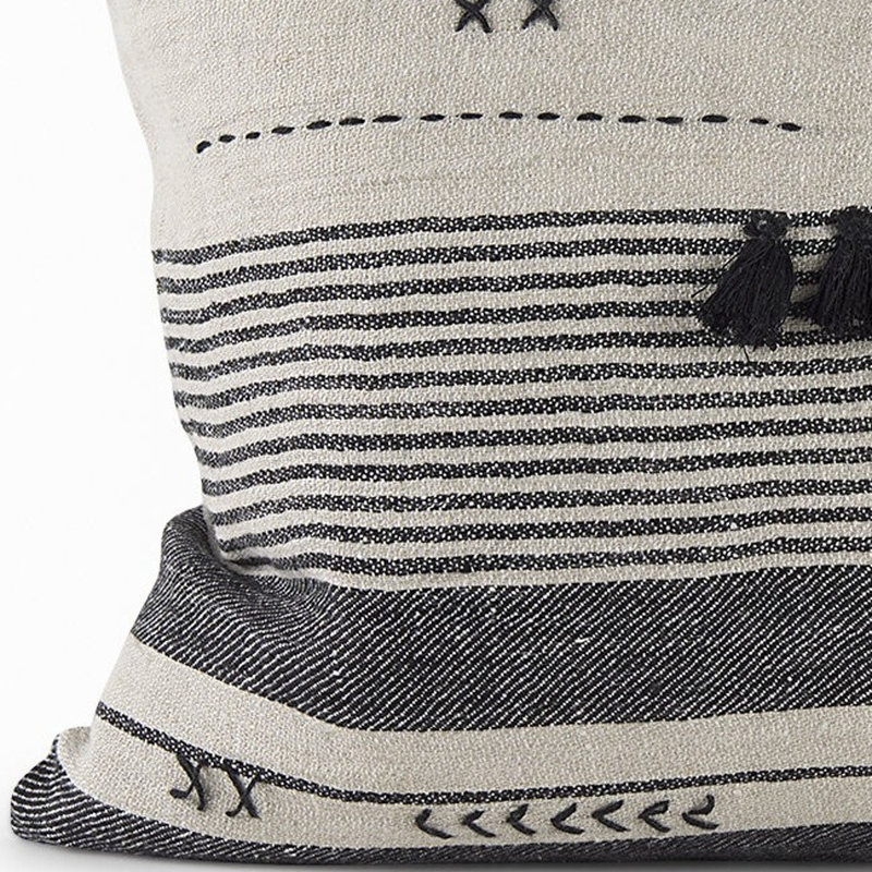 Tassels Linen Reversible Pillow Cover