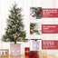 Arbre de Noël illuminé 3 pi, arbre de Noël avec 78 lumières DEL, alimenté par pile, arbre artificiel avec base illuminée, décoration de Noël intérieure / extérieure pour la maison, la cour et le bureau