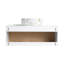 Meuble-lavabo mural simple 36 po avec lavabo en céramique et comptoir flottant avec 1 tablette ouverte-1357960051-1357960053