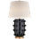Linden Medium Cordless Table Lamp in Black with Linen Shade
