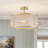 Drum Ribbed Glass Semi Flush Mount