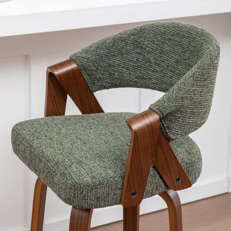 Providence Upholstered Swivel Counter Stool, Green