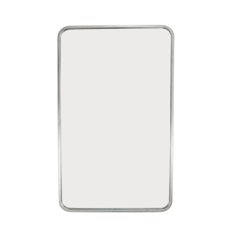 Bolu Rectangle Metal Mirror, Silver