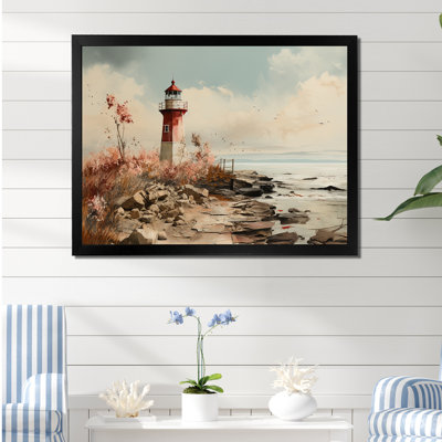 " Coastal Light House Minimal Landscape "