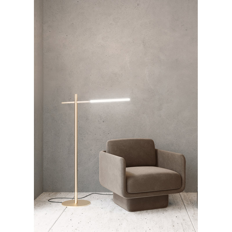 Bianca Liseuse Floor Lamp, Brass