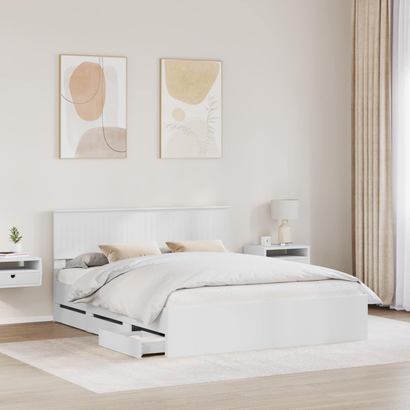 Bed, White, European Kingsize (160 x 200 cm)