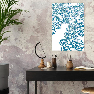 Abstract Ski Adventure by Stephen Wade - Wrapped Canvas Print