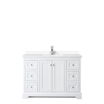 Avery 48'' Single Bathroom Vanity with Marble Top