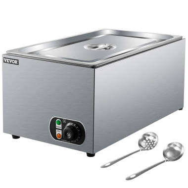 Koolmore CFW-4 Bain Marie Countertop Stainless Steel Food Warmer in Silver