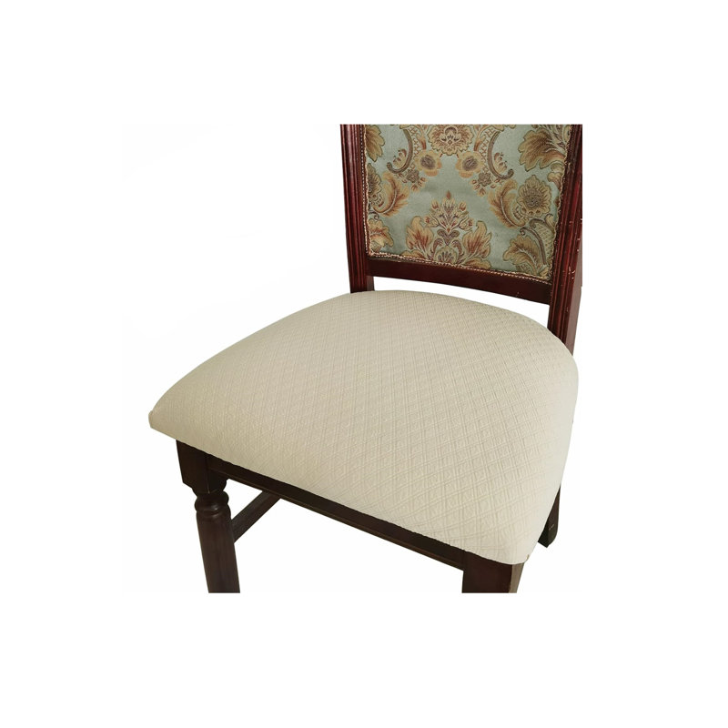 Housse de siège de salle à manger 4 pièces, lavable, beige