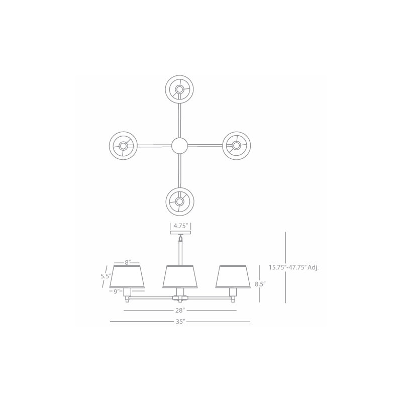 Real Simple 4 - Light Chandelier