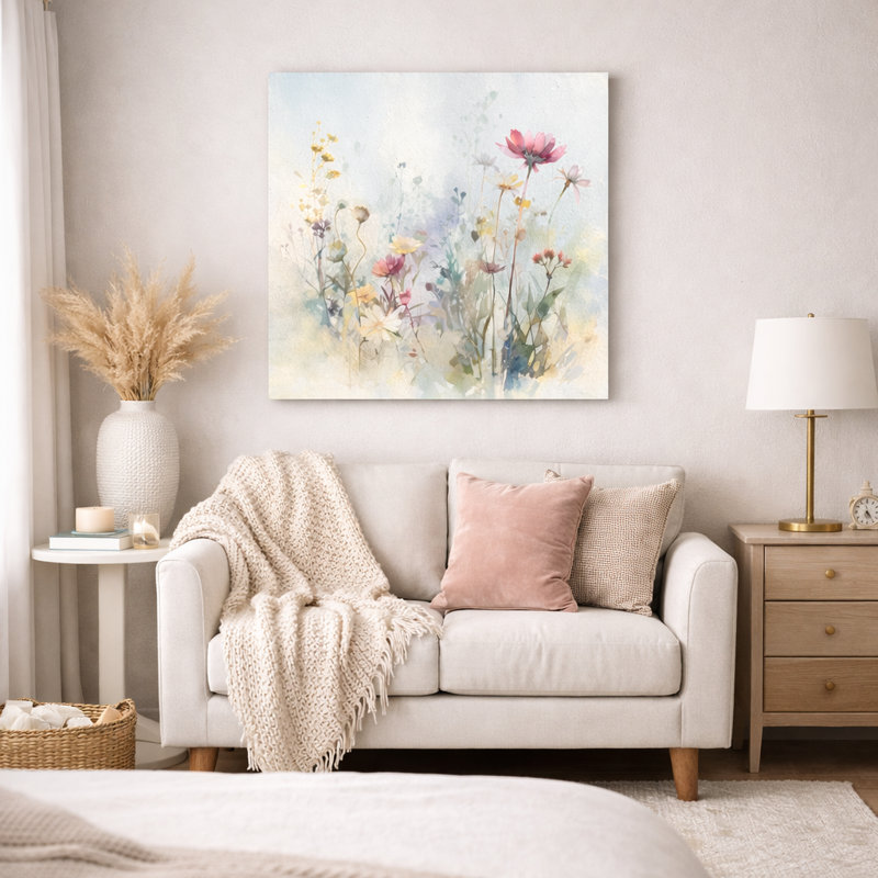 «Autumn's Delicate Whisper» - Reproduction d'art sur toile, H 30 po x l 30 po