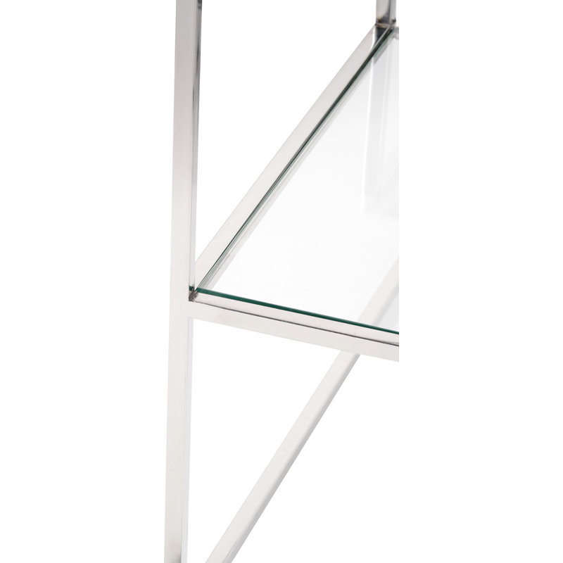 Yerkes 100cm Glass Top Console Table