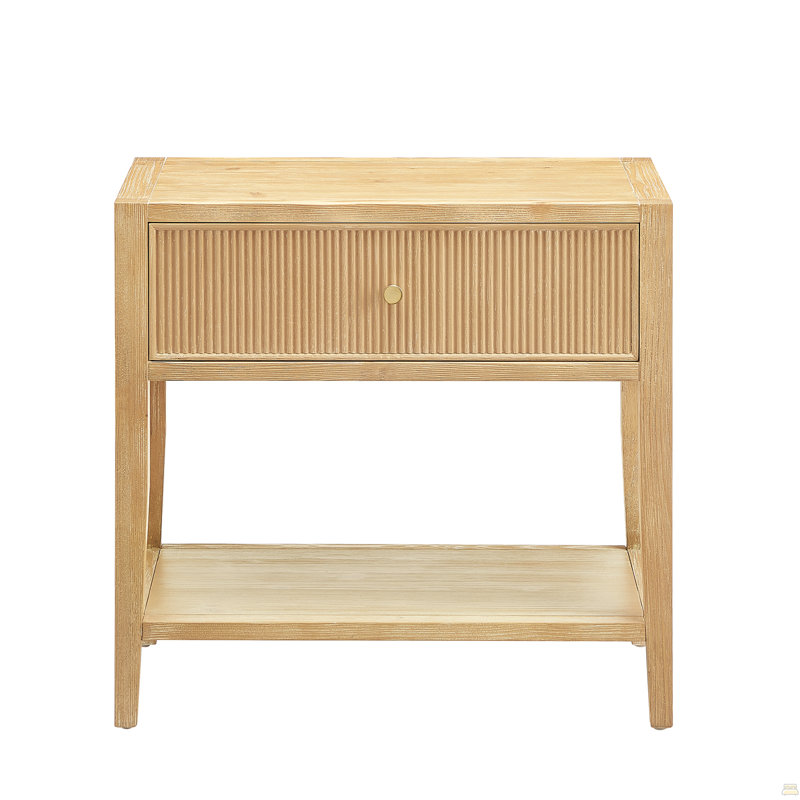 Table de chevet 1 tiroir Fleur Natural