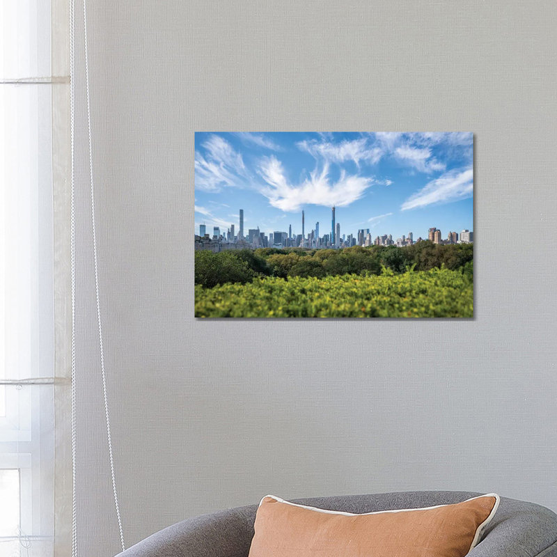 Midtown Manhattan Skyline And Central Park by Jan Becke - Wrapped Canvas Print, 66.04 cm H x 45.72 cm W x 1.91 cm D