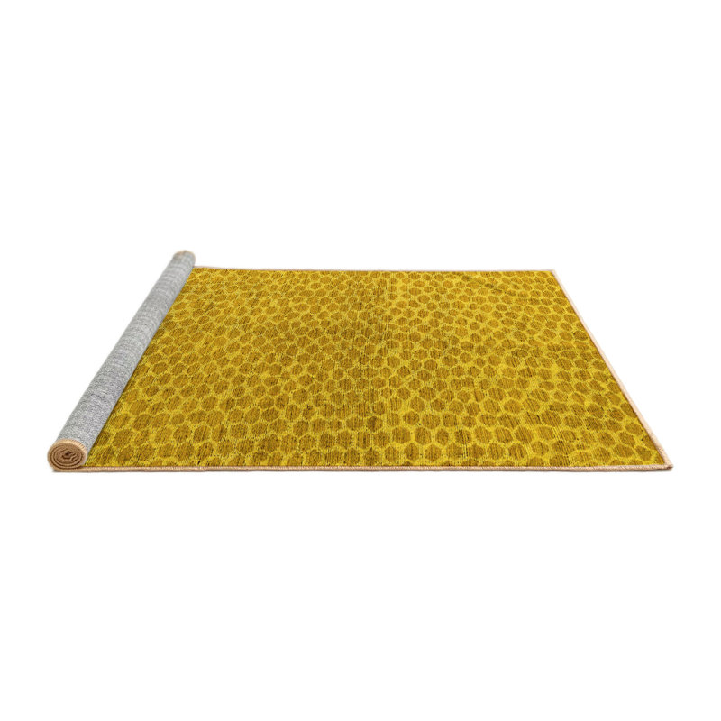 Washable Abstract Indoor Rug, Round 5'