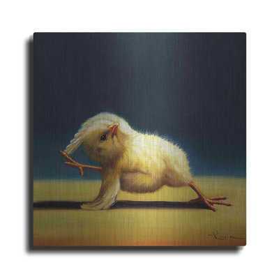 «Yoga Chick Bind» par Lucia Heffernan - peinture sur métal sans cadre