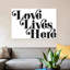 « love lives here », art textuel sur toile-32895849-72222296-72222302