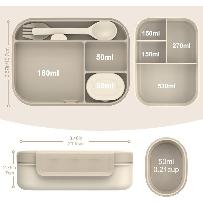Boîte à bento empilable tout-en-un