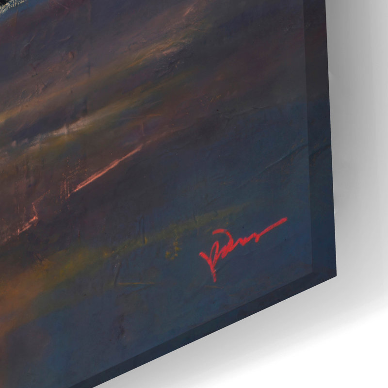 Art mural en verre épique «Last Drive» par Patrick Dennis, H 16 po x l 24 po