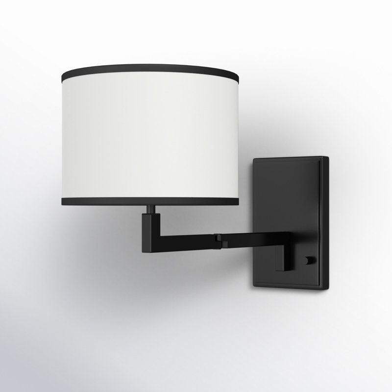 Cobblefield Iron Swing Arm Sconce, Matte Black