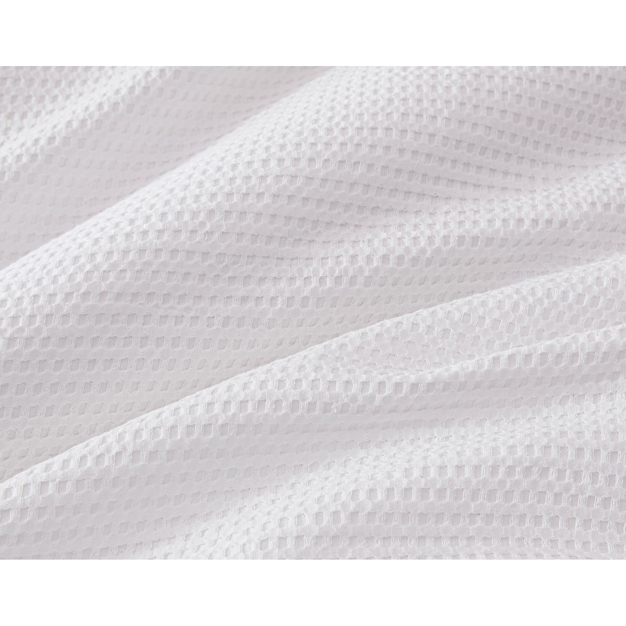 Cotton Waffle Duvet 3 Pc , White, King Duvet Cover + 2 King Shams