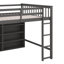 Lit mezzanine Jimmya avec 8 tablettes de rangement ouvertes et échelle intégrée-1712996407-1712996404