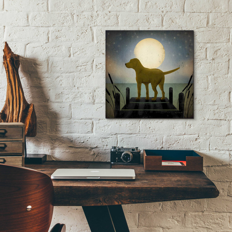 «Moonrise Yellow Dog» par Ryan Fowler, H 12 po x l 12 po