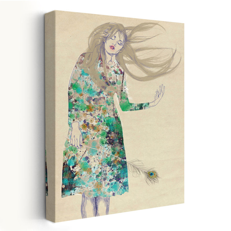 Free Spirit - Art figuratif, H 24 po x l 16 po